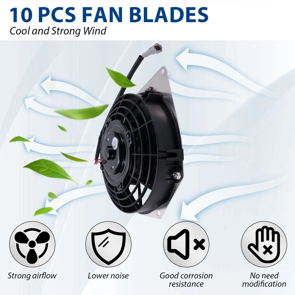 Ventilador de saída de resfriamento do radiador alto desempenho compatível com Yamaha Raptor 700 700R 2006-12 - Imagem 4 de 4