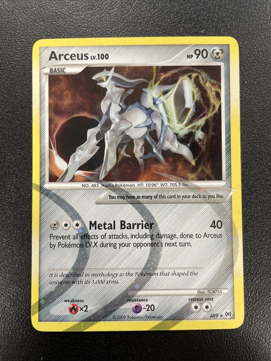 Arceus LV.100 AR9 Platinum Holo Ultra Rare 2009 Pokemon Card