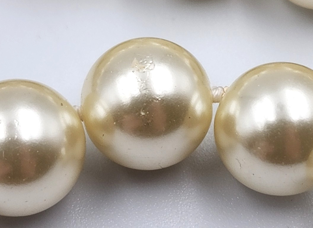 Jackie Kennedy Camrose & Kross 2 Strand Faux Pearl Necklace JBK 18" Rhinestone