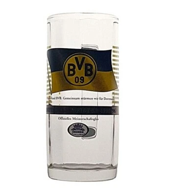 Borussia Dortmund Bierglas Deutscher Meister 1995 Kronen Glas Krug 0,3l - Bild 1 von 3