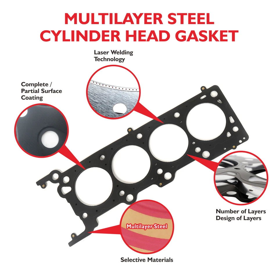 Juego de juntas de culata aptas para Ford E-150 E-250 E-350 Super Duty 2004-2008 5,4 L Foto 2 de 4