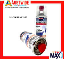 SPRAY MAX 2k CLEAR GLOSS TOUCH UP SPRAY SOLID DIY AUTOMOTIVE TOP COAT 400MLS CAN