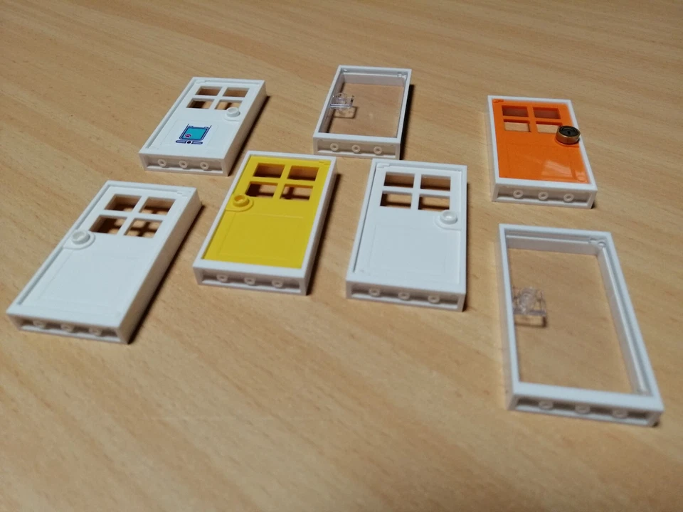 LEGO Sortiment Türen weiß und farbig / Creator LEGO FRIENDS - Bild 2 von 4