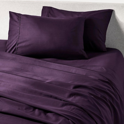 Extra Soft Eggplant King Sheet Set - 1500TC Cooling for Hot Sleepers