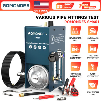 Car EVAP Smoke Machine Auto Leak Detector Vacuum Leak Tester Romondes SM601