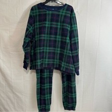 Old Navy Unisex 2 Piece Holiday Matching Pajama Set in Plaid XXL