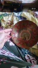 Emaillierte Messing Cloisonne Schale Pfau