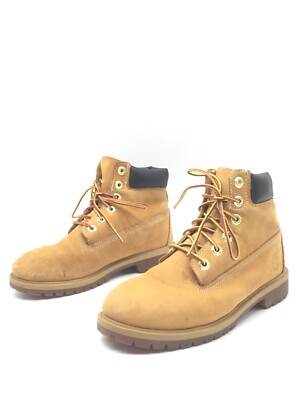 Timberland 6 Inch Premium Botas De Cuero Marrón Para Niños T.37 US.4,5 UK.4