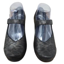 Dansko Black Tan Animal Print Women Medical Nursing Mary Jane Shoes 36 US 6-6.5