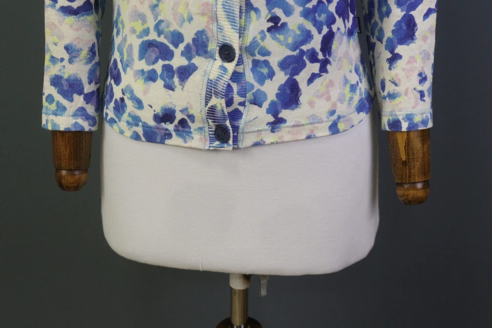 Просто Cavalli цветочный вязаный вискозы укороченный кардиган свитер размер S - Изображение 3 из 4