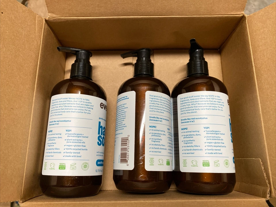 Everyone Liquid Hand Soap, 12.75 Ounce (Pack of 3), Pacific Eucalyptus, Plant... - Image 3 of 3