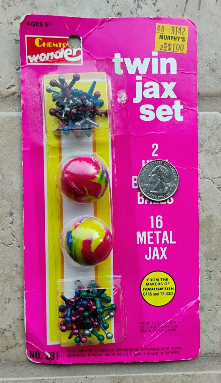 Vintage 1980 Chemtoy Wonder Twin Metal Jax Set Classic New Old Stock #231