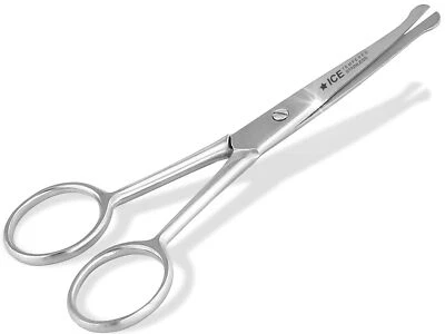 Bartschere Nasenhaarschere Ohrenhaarschere Haar Schere Herrenschere 12 cm NEU