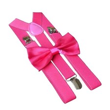 Men's Suspenders and Bow Tie Set Adjustable Y Back Groomsmen Suspenders Tie S...