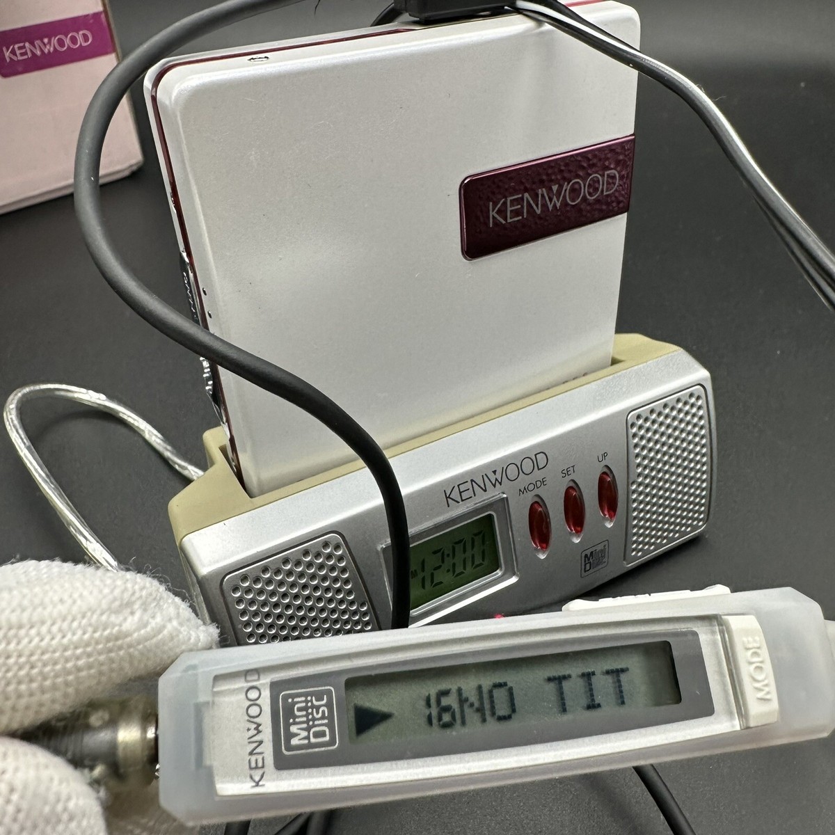 KENWOOD DMC-P55 MD WALKMAN Portable Minidisc Player Pink Tested