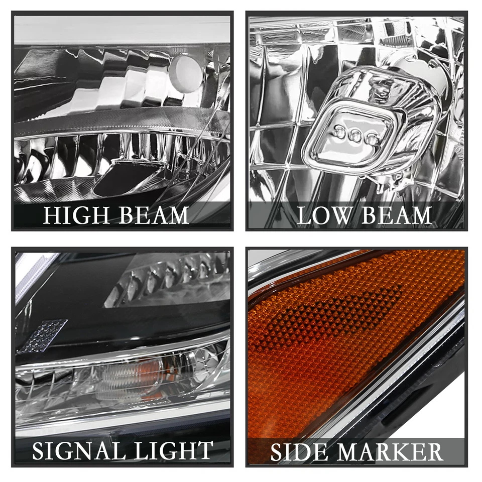 Pair Headlights Headlamps Assembly For 2013-2016 Nissan Pathfinder Left + Right - Image 3 of 4