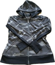 Athleta Triumph Camo Hoodie Sweatshirt Women's Medium Zip Jacket Camouflage