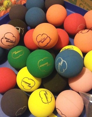 High Bounce Rubber Hand Balls - 4 Pack Assorted Colors, Great For Play & Exercise
