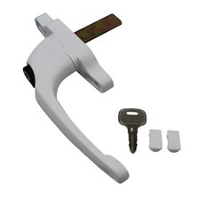 Aluminium Window Handle – Cadenza Spaded Style Tongue‑Driven, White, Right‑Hand
