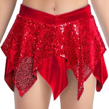 Kids Girl's Skirts Glitter Skort Skater Skirt Flared Underskirt Pleated Glossy
