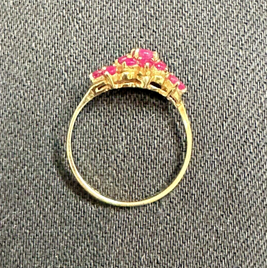 Ruby 10K  Solid Y.G. Antique Intriguing, Beautifu… - image 4