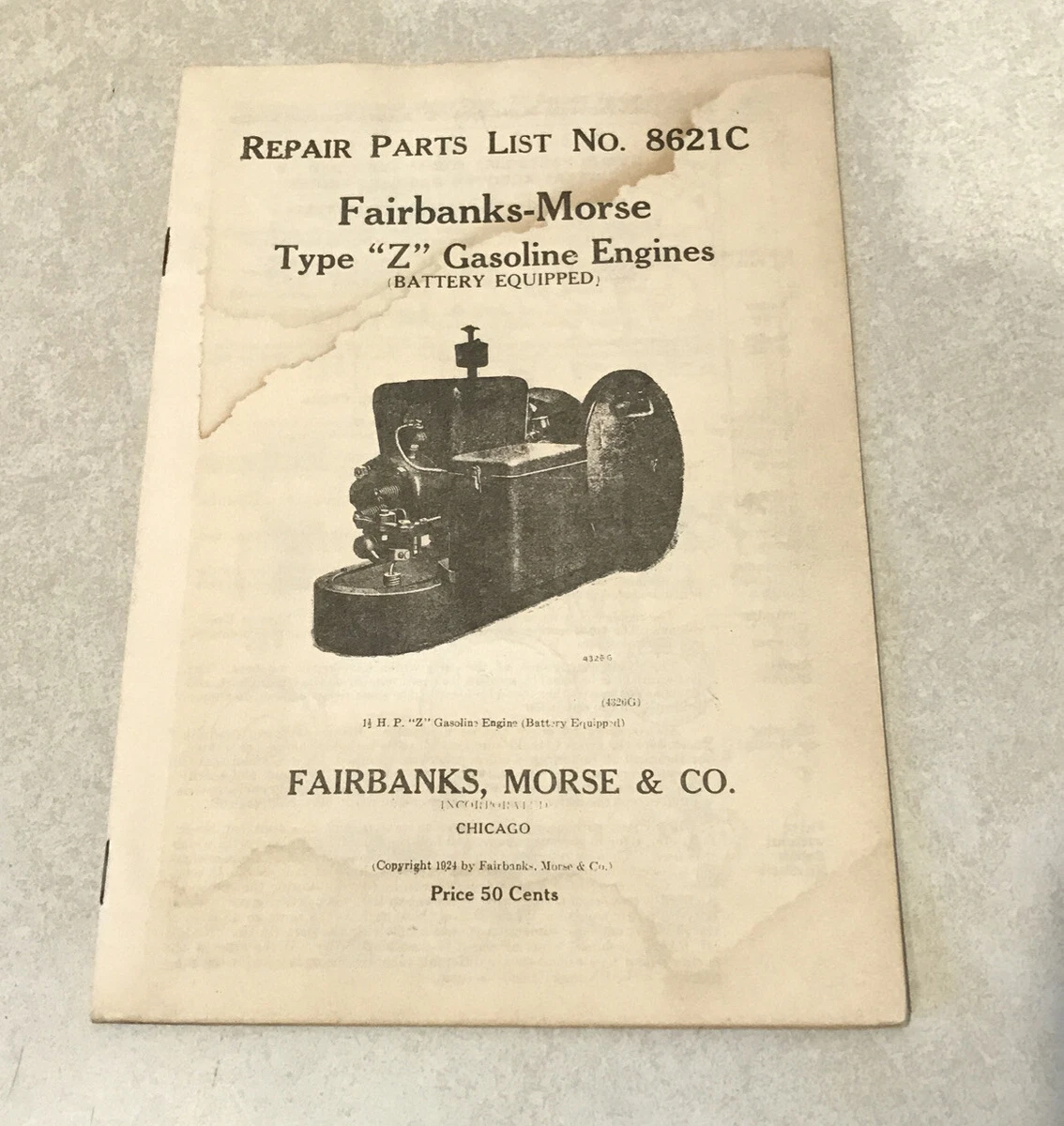 Hit & Miss Industrial Stationary Engines 1916 FAIRBANKS MORSE Z