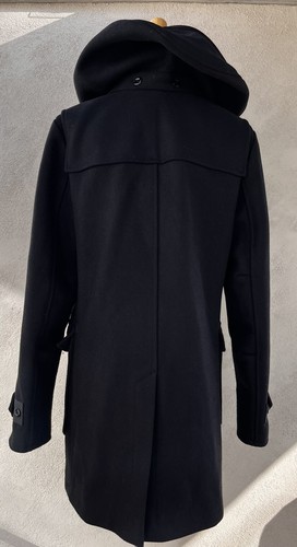 New G-STAR RAW Black Duffle Saya Wool Coat Size Small Detachable Hood NWT D03098 - Picture 11 of 17