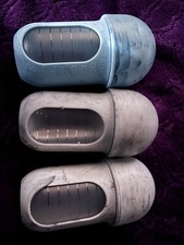 Boon Nursh Silicone Wide Neck Baby Bottle Set 3 Gray Blue 240ml 8oz