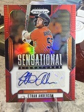 2025 Prizm Sensational Signatures, Ethan Anderson #SS-EA Red Prizm /99 (AU, RC)