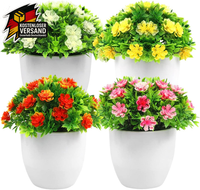 Yue Qin 4 StüCke KüNstliche Blumen Mini Kunstpflanze KüNstliche Kunstblumen Im T