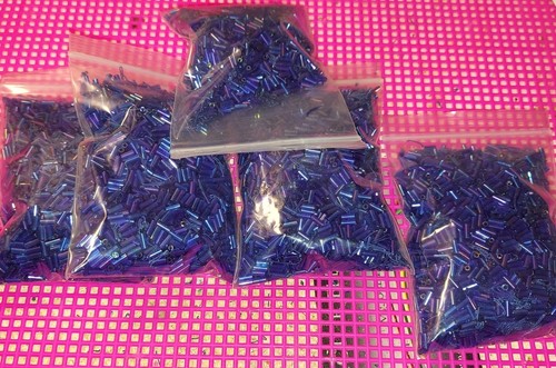 100 Gm Blue Bulge Beads In Packs Of 50gm - Picture 7 of 10