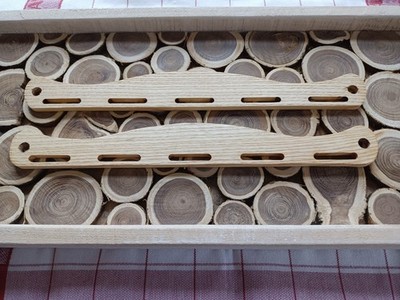 Mittelalter Taschenbügel aus Eschenholz 27,2x3,3x0,7 Natur geölt Unikat 1Paar