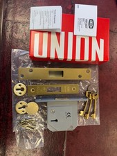 Union C-Series 3G114E BS 5 Lever Deadlock 80mm Polished Brass Keyed To Differ