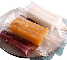 200Pc Ice Popsicles Bags Thick Frozen Pops Ice Cream Plastic Wrappers-Candy Food