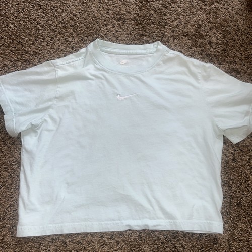 NIKE JUGEND MÄDCHEN HELLBLAU CROPPED T-SHIRT LARGE