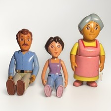 Fisher Price Dora The Explorer Family Dollhouse Figures Lot Mami Papi Abuela 3pc