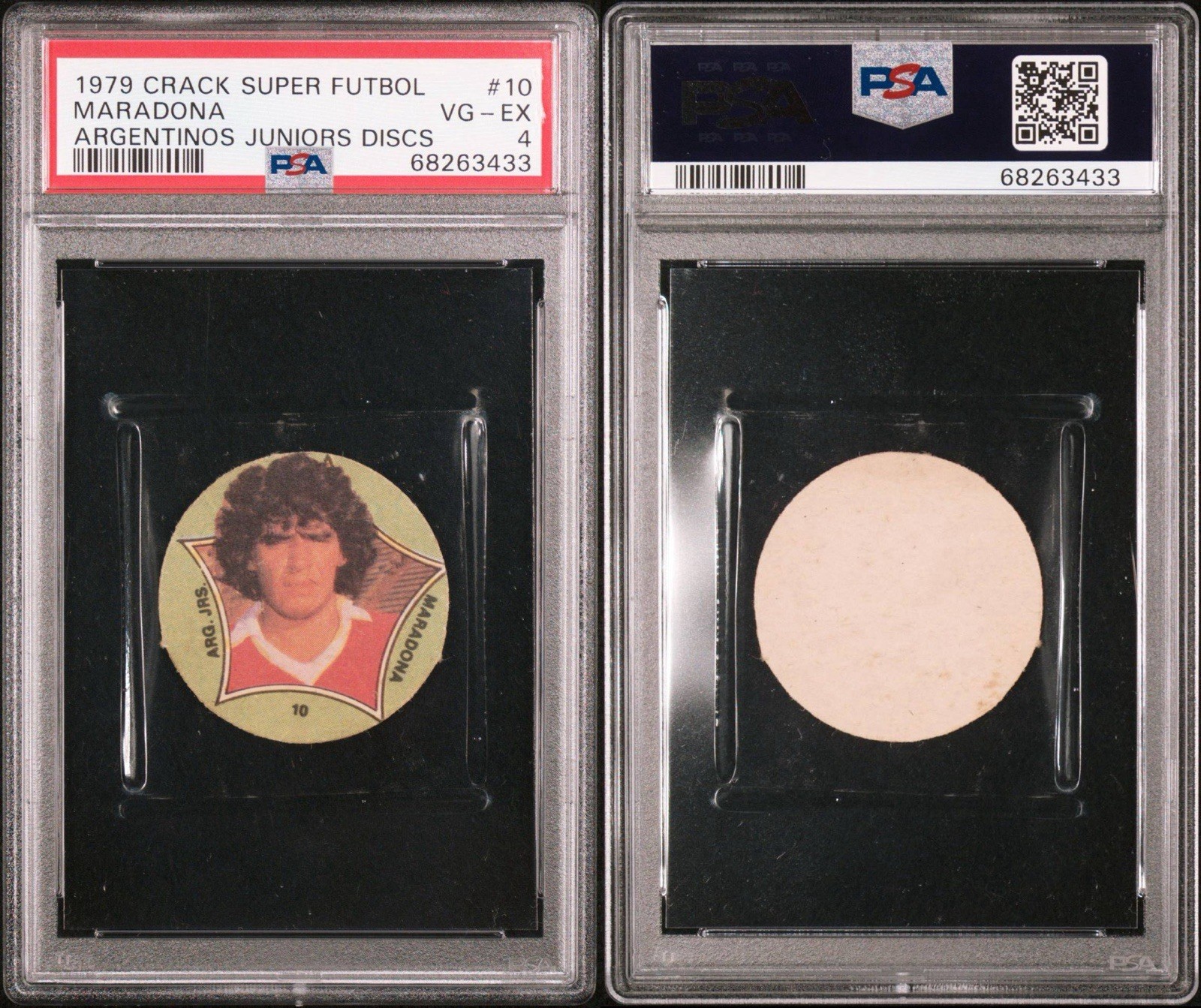 1979 Crack Super Futbol Argentinos Juniors Diego Maradona #10 PSA 4 VGEX view 3