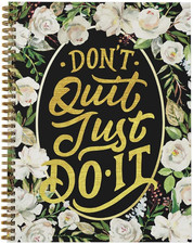 Softcover Do It 8.5" x 11" Motivational Spiral Notebook/Journal, 120 Checklist P