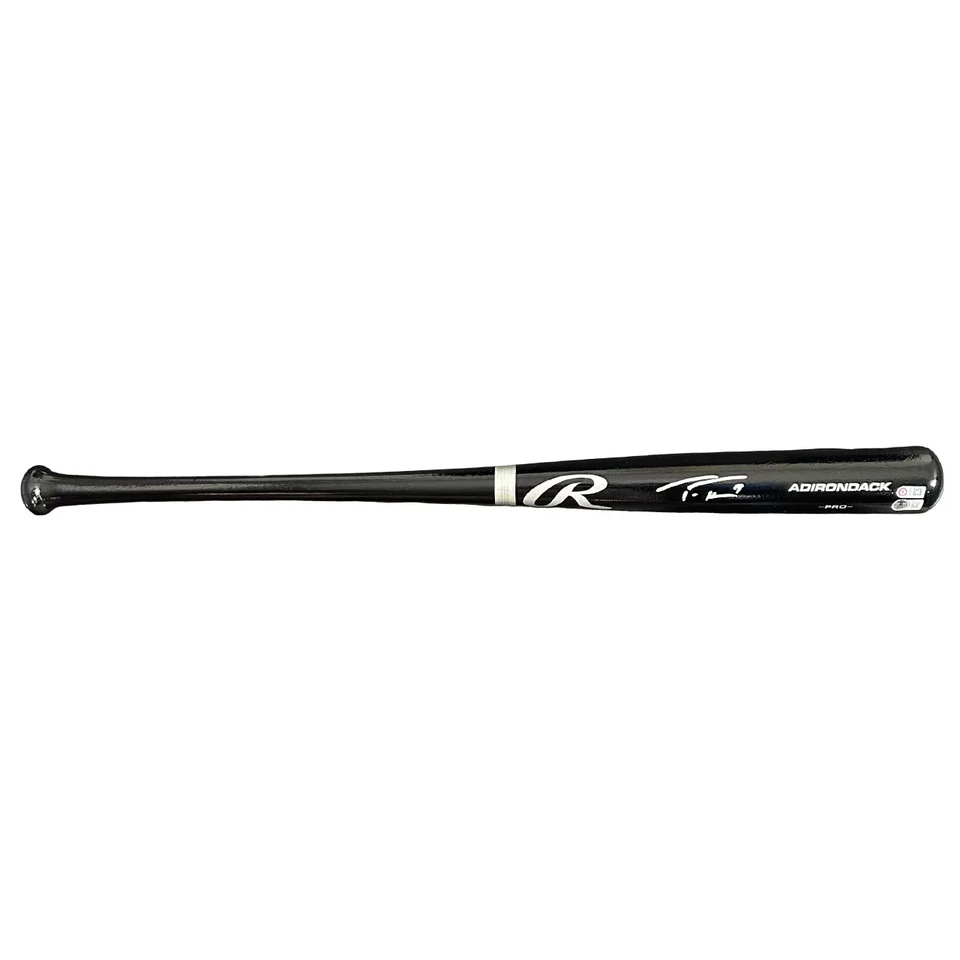Autographed/Signed Trea Turner Black Rawlings Pro Baseball Bat Beckett BAS COA - Image 3 of 3