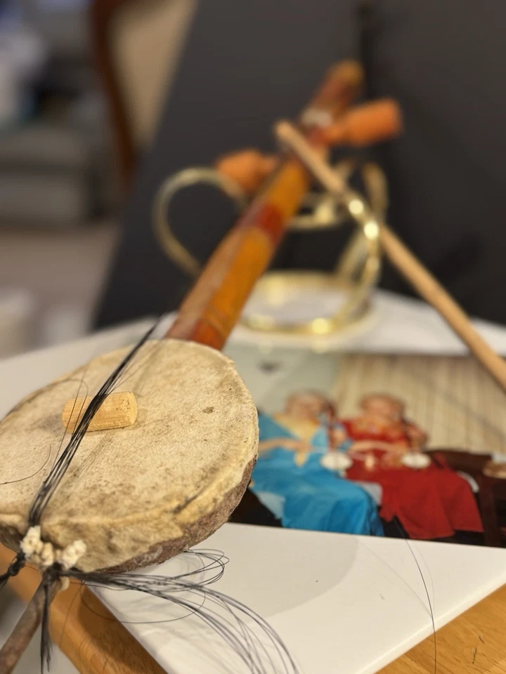 罕见 28 英寸埃及 Rebab 马毛弓形乐器 带照片 • 小提琴家拥有 — 第 2/4 张图片