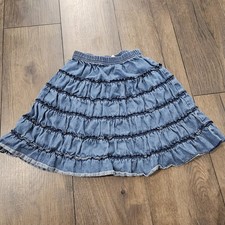 Hanna Andersson Ruffled Blue Denim Skirt