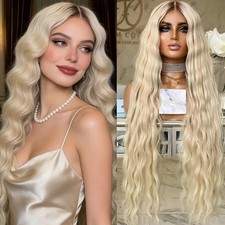 Preplucked Hairline Ombre Light Blonde Wig 100% Human Hair Lace Front Wigs