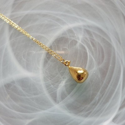 Neu goldfarbene Kette Halsketten zarte Früchte 3D Anhänger Sommer Trend Länge 46cm
