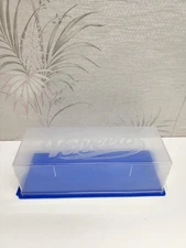 Kraft Velveeta Cheese Keeper Container Vintage Plastic with Blue Bottom Base USA