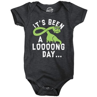Its Been A Loooong Day Baby Bodysuit Funny Sarcastic Dinosaur Graphic Novelty