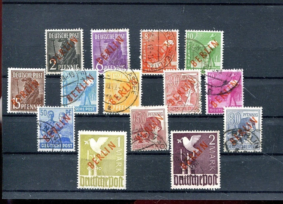 Berlin Nr. 21 - 34 gest. Rotaufdruck (#96044) - Bild 1 von 1