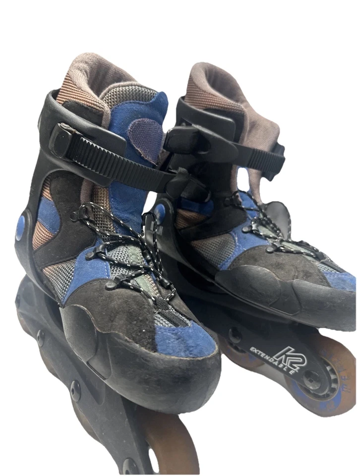 K2 Merlin Patines en Línea Ajustables Juveniles Talla 4-6 Marrón Azul Softboot Rollerblad Foto 2 de 4