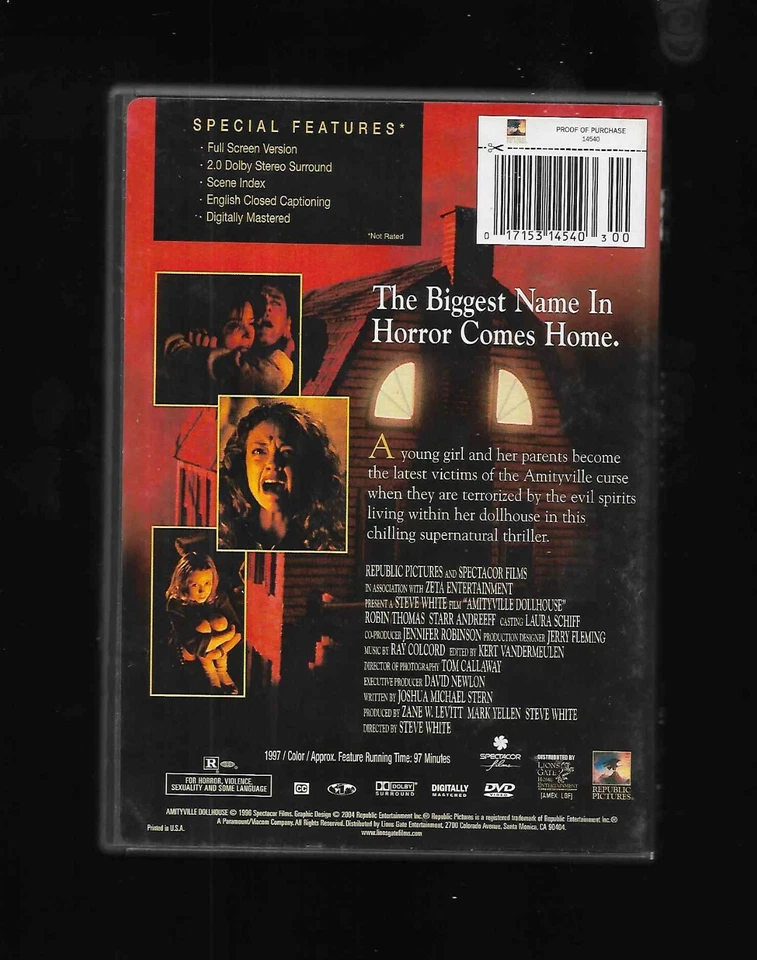 OOP * Steve White's AMITYVILLE DOLLHOUSE - Robin Thomas / Starr Andreeff - RARE - Image 2 of 2