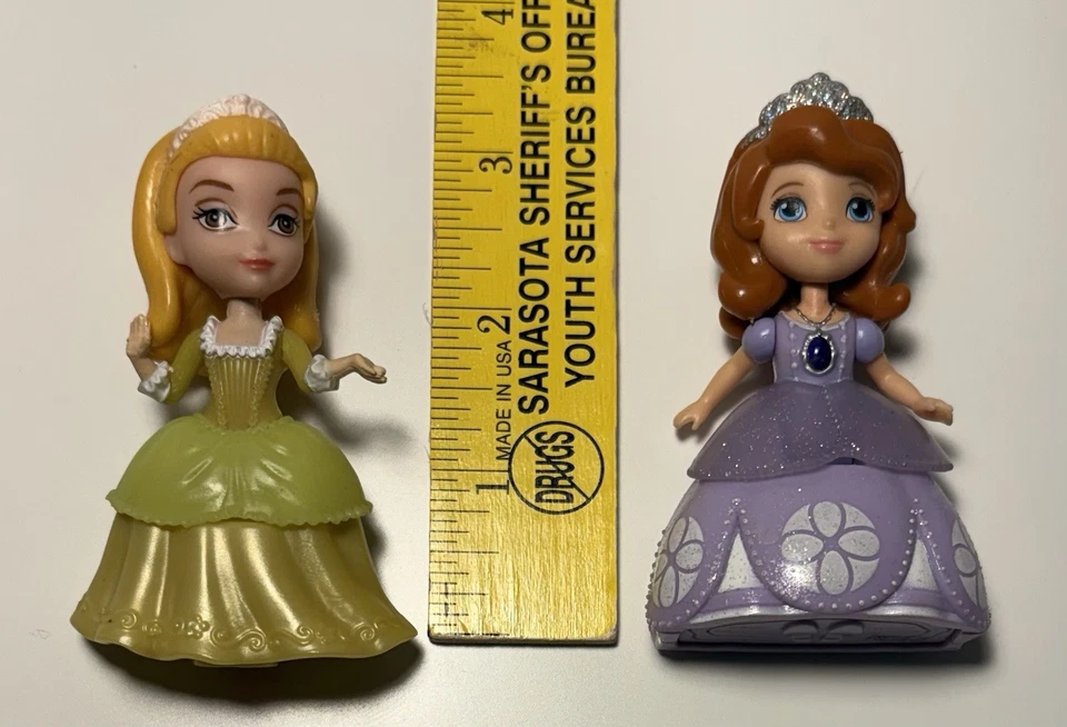 Disney Princess Sofia & Friends Figures 3" Folding Mini Dolls Lot of 6 Just Toys - Image 4 of 4