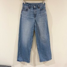 American Eagle Curvy Super High Rise Baggy Straight Jeans Women  s size 4 Short